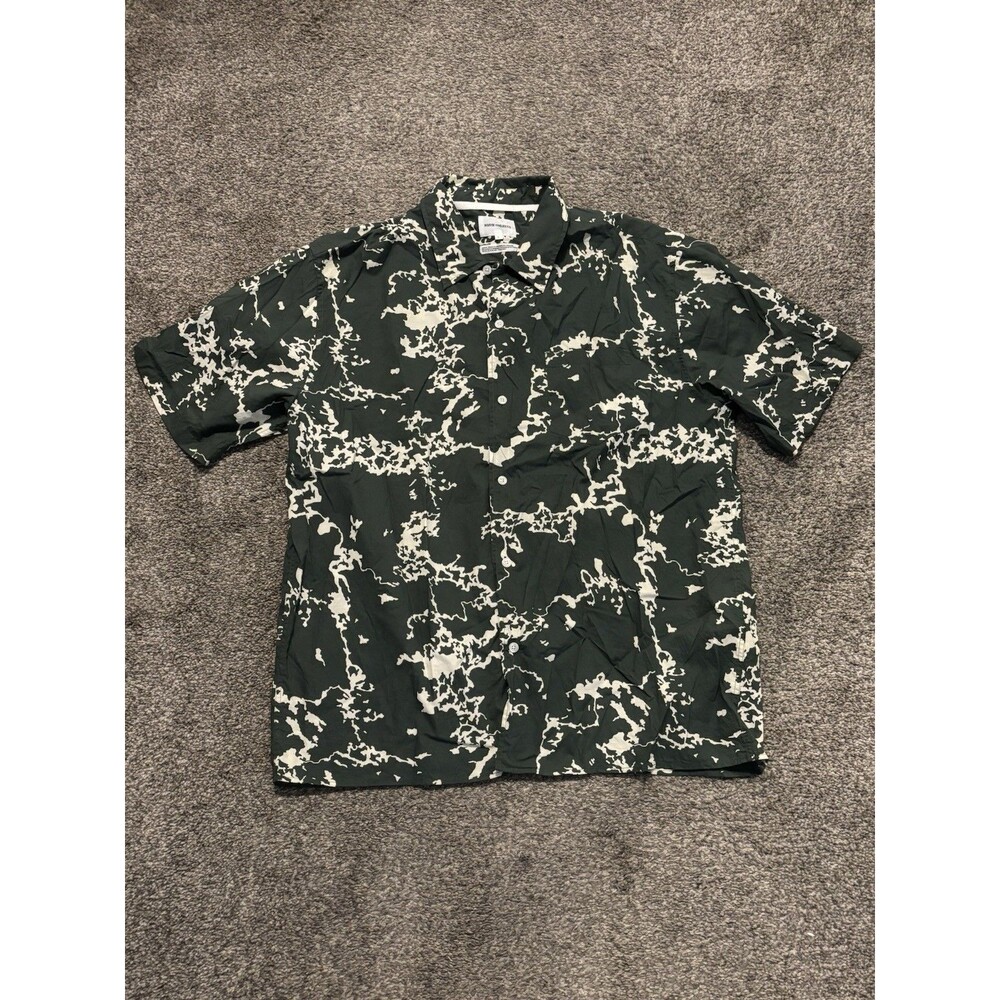Norse Projects Carsten Print Shirt Mens Large  Green Lichen Sold Out